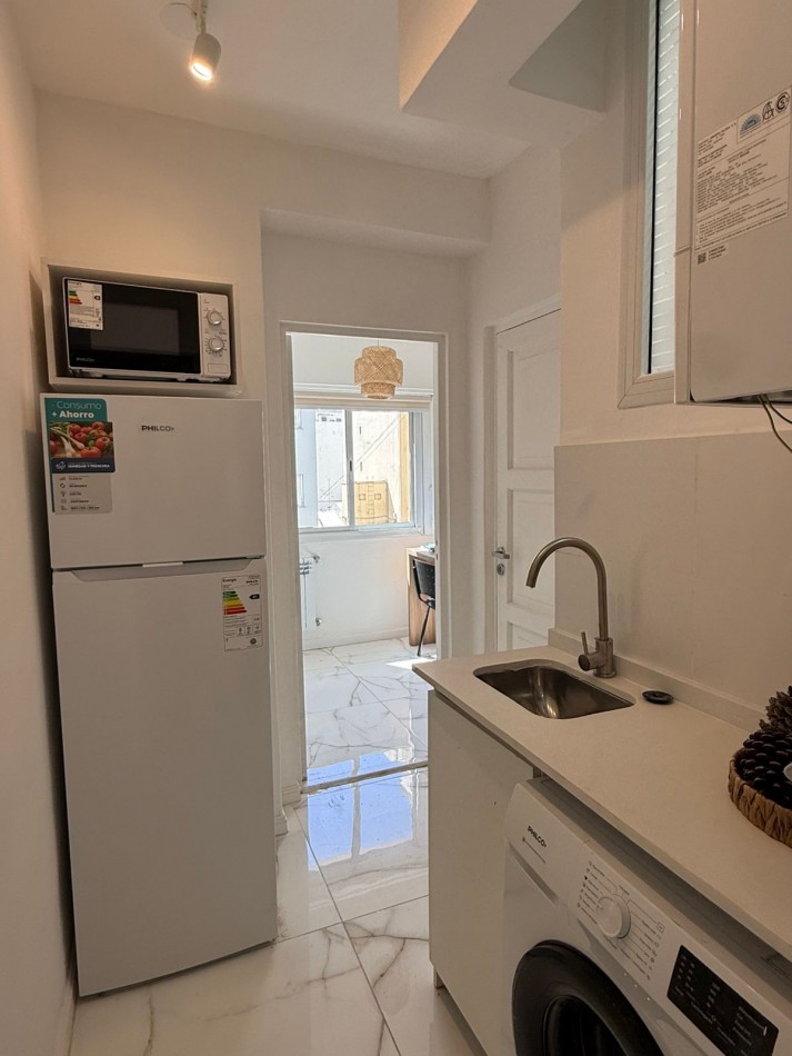 3 amb + escritorio- balcon- Reciclado amoblado-MDP