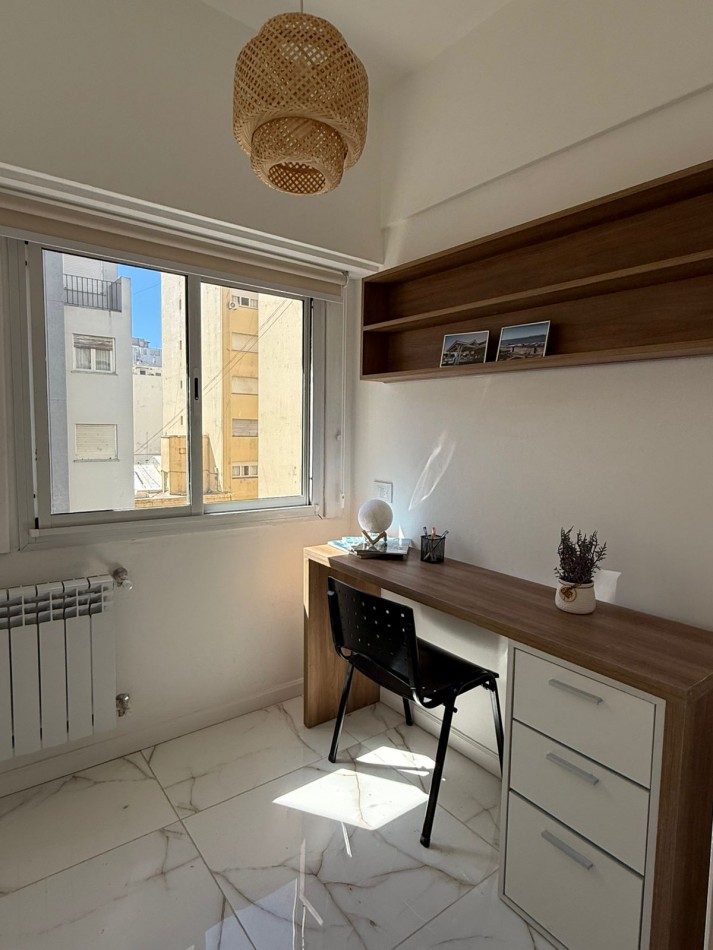 3 amb + escritorio- balcon- Reciclado amoblado-MDP