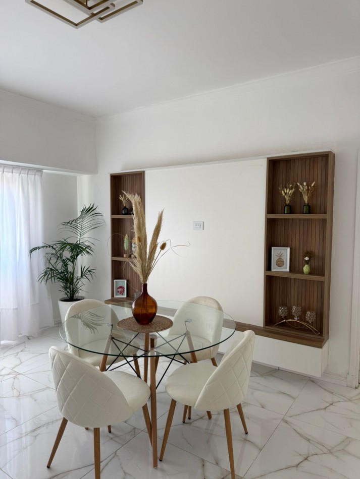 3 amb + escritorio- balcon- Reciclado amoblado-MDP