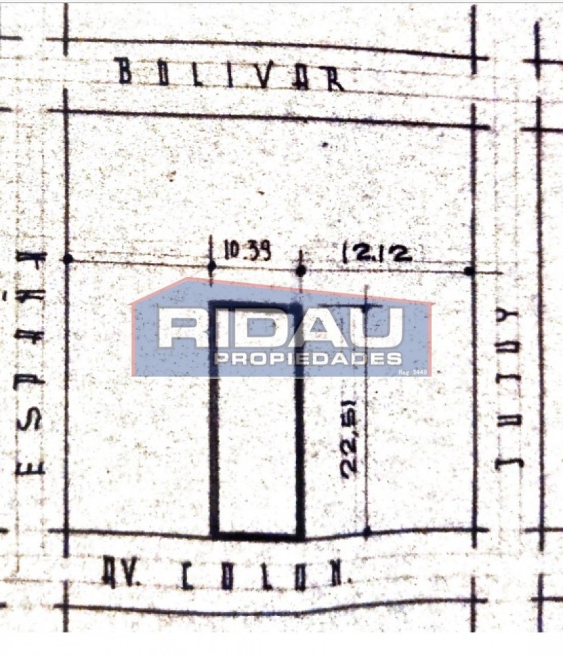 LOTE con casa a demoler sobre: 10,40 x 22,50- C1a
